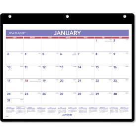 Monthly Desk/Wall Calendar with Plastic Backboard and Bonus Pages, Jan-Dec, 2025
