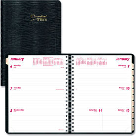 Brownline Essential Collection Weekly Appointment Book, 11 x 8.5, Black, 2024