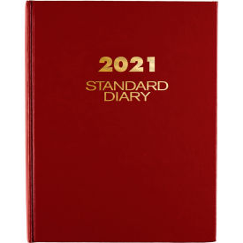 Business Diary, Jan-Dec, 1PPD, 5"x7-1/2", Red