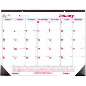 Monthly Desk Pad Calendar, Chipboard, 22 x 17, 2024