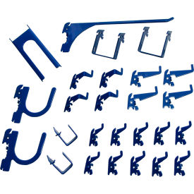 Slotted Pegboard 26 pc Hook Kit, Blue