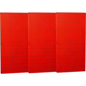 Industrial Metal Pegboard, Red, 48" X 32" X 3/4"