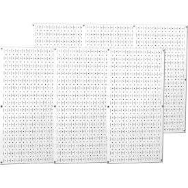 Industrial Metal Pegboard, White, 96" X 32" X 3/4"