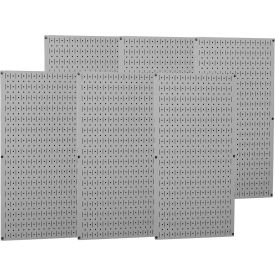 Industrial Metal Pegboard, Gray, 96" X 32" X 3/4"