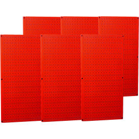 Industrial Metal Pegboard, Red, 96" X 32" X 3/4"