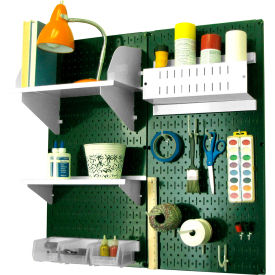 Hobby Craft Organizer Storage Kit, Green/White, 32" X 32" X 9"