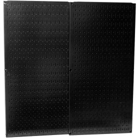 Wall Control Pegboard Pack- 2 Panels, Black Metal, 32" X 32" X 3/4"