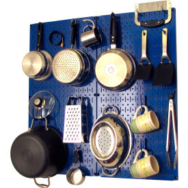 Kitchen Pegboard Pack Storage & Organization Kit, Blue, 32" X 32" X 6"