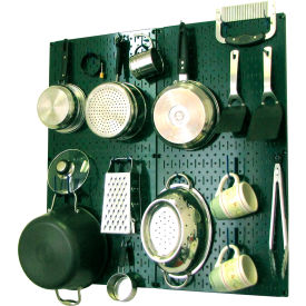 Kitchen Pegboard Pack Storage & Organization Kit, Green/Blue, 32" X 32" X 6"