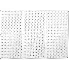 Industrial Metal Pegboard, White, 48" X 32" X 3/4"