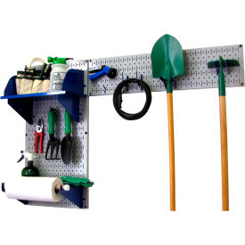 Pegboard Garden Tool Board Organizer, Gray/Blue, 48" X 32" X 9"