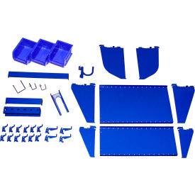 Slotted Tool Board Workstation Accessory Kit For Pegboard & Slotted Tool Board, Blue