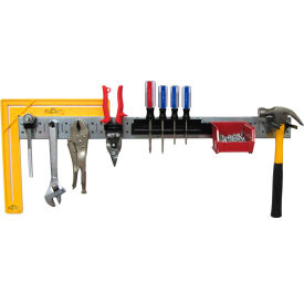 Pegboard Strip Tool Organizer, Galvanized Black, 32" X 2-1/2" X 4"