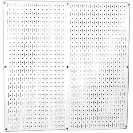 Pegboard Pack- 2 Panels, White Metal, 32" X 32" X 3/4"