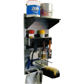Paint Supply Organizer Kit, Galvanized Black, 16" X 32" X 9"
