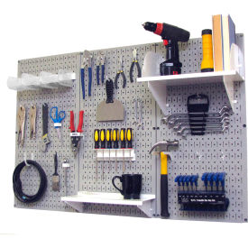 Pegboard Standard Tool Storage Kit, Gray/White, 48" X 32" X 9"