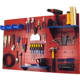 Pegboard Standard Tool Storage Kit, Red/Blue, 48" X 32" X 9"