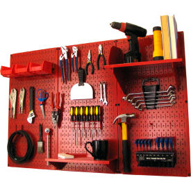 Pegboard Standard Tool Storage Kit, Red, 48" X 32" X 9"
