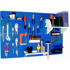Pegboard Standard Tool Storage Kit, Blue/White, 48" X 32" X 9"