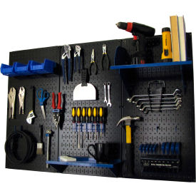 Pegboard Standard Tool Storage Kit, Black/Blue, 48" X 32" X 9"