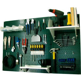 Pegboard Standard Tool Storage Kit, Green/White, 48" X 32" X 9"