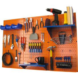 Pegboard Standard Tool Storage Kit, Orange/Blue, 48" X 32" X 9"