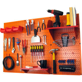 Pegboard Standard Tool Storage Kit, Orange/Red, 48" X 32" X 9"