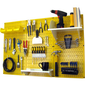 Pegboard Standard Tool Storage Kit, Yellow/White, 48" X 32" X 9"