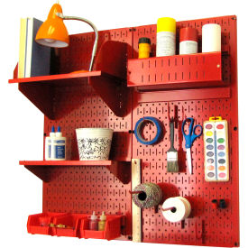 Hobby Craft Organizer Storage Kit, Red, 32" X 32" X 9"