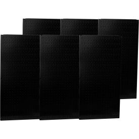 Wall Control Industrial Metal Pegboard, Black, 96" X 32" X 3/4"