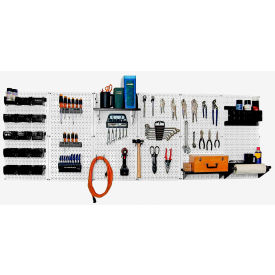 Pegboard Master Workbench Kit, White/Black, 96" X 32" X 9"
