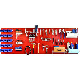 Pegboard Master Workbench Kit, Red/White, 96" X 32" X 9"