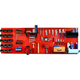 Pegboard Master Workbench Kit, Red/Black, 96" X 32" X 9"