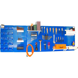 Pegboard Master Workbench Kit, Blue/White, 96" X 32" X 9"