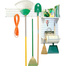 Pegboard Garden Tool Board Organizer, White, 48" X 32" X 9"