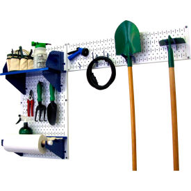 Pegboard Garden Tool Board Organizer, White/Black, 48" X 32" X 9"