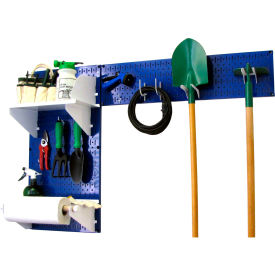 Pegboard Garden Tool Board Organizer, Blue/White, 48" X 32" X 9"