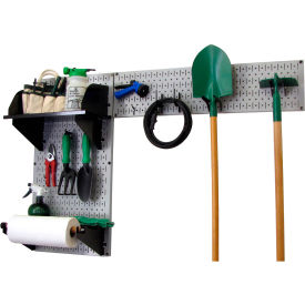 Pegboard Garden Tool Board Organizer, Gray/Black, 48" X 32" X 9"