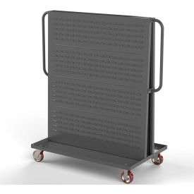 Modular A-Frame Bin Cart, 2 Louvered Panels, 48"W x 30"D x 62"H, Gray