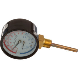Pressure/Temperature Gauge, 3" Diameter, 50-290F, 0-200 PSI, For Hatco