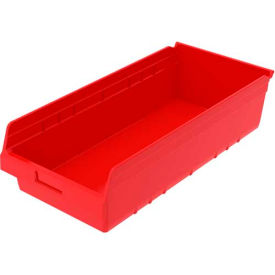 ShelfMax Plastic Nesting Storage Shelf Bin - 11-1/8"W x 23-5/8"L x 6"H Red