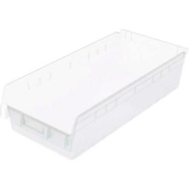 ShelfMax Plastic Nesting Storage Shelf Bin - 11-1/8"W x 23-5/8"L x 6"H Clear