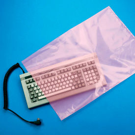 Anti Static Bags, 19"W x 14"L, 2 Mil, Pink, 500/Pack