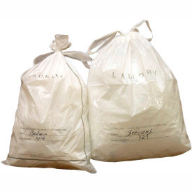 Laundry Bags W/ Tear Tie Closure, 14"W x 24"L, .85 Mil, White, 1000/Pack