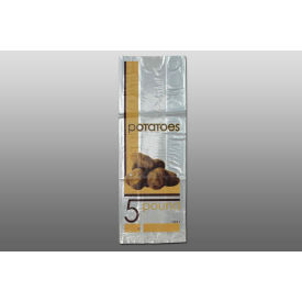 Vented Printed Potato Bags, 5 lb., 6"W x 16-1/2"L, 1 Mil, Clear, 1000/Pack