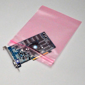 Reclosable Anti Static Bags, 3"W x 2"L 4 Mil, Pink, 1000/Pack