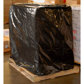Pallet Cover W/UVI Additive, 51"W x 49"D x 85"H, 3 Mil, Black, 50/Roll
