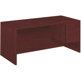 Wood Desk - Single Right Pedestal - 66" - Mahogany
