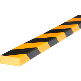 Surface Bumper Guard, Type D, 39-3/8"L x 2"W, Yellow/Black