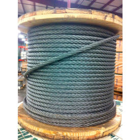 250' 7/16" Dia. 6x26 Extra Improved Plow Steel Galvanized Wire Rope